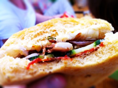 sandwich pain maison origan-ail