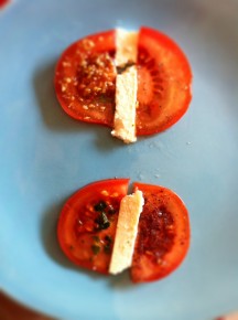 carpaccio de tomates pour "Recettes de défi"