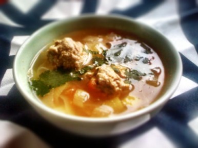 Soupe aux boulettes de boeuf