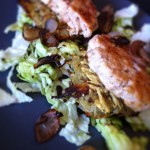 Hamburger de poulet et galette de pomme de terre
