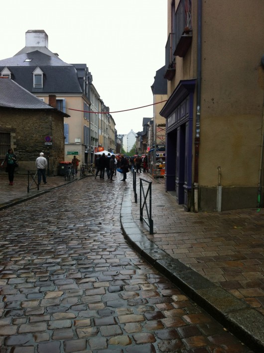 Fête de la paresse sous la pluie. Rennes.