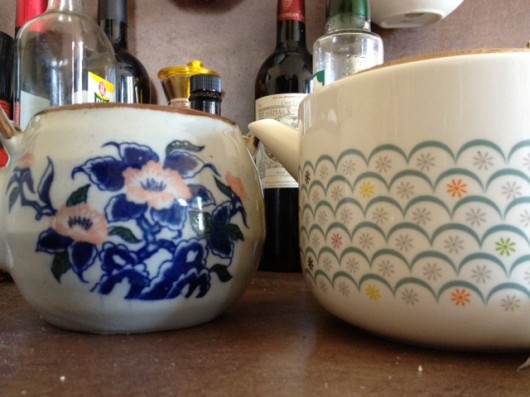 vintage teapot vs brand new teapot